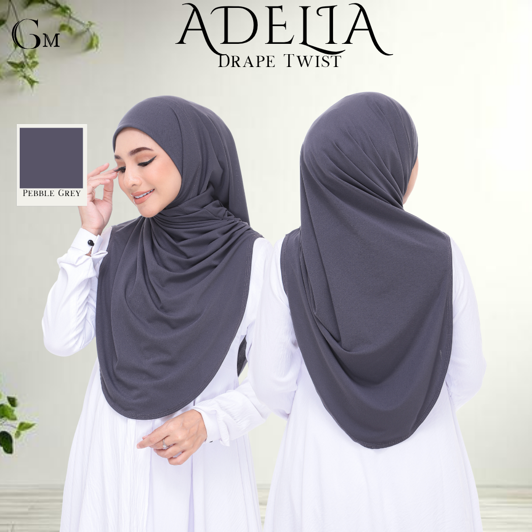 Pebble Gray Sarung Moscrepe Adelia
