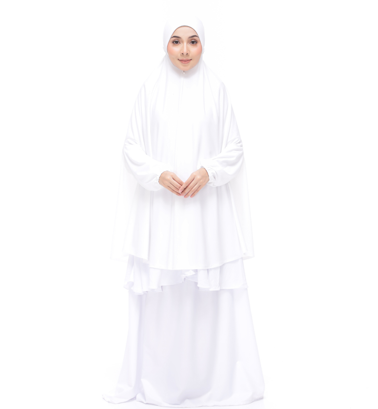 White Aneesa Mini Telekung