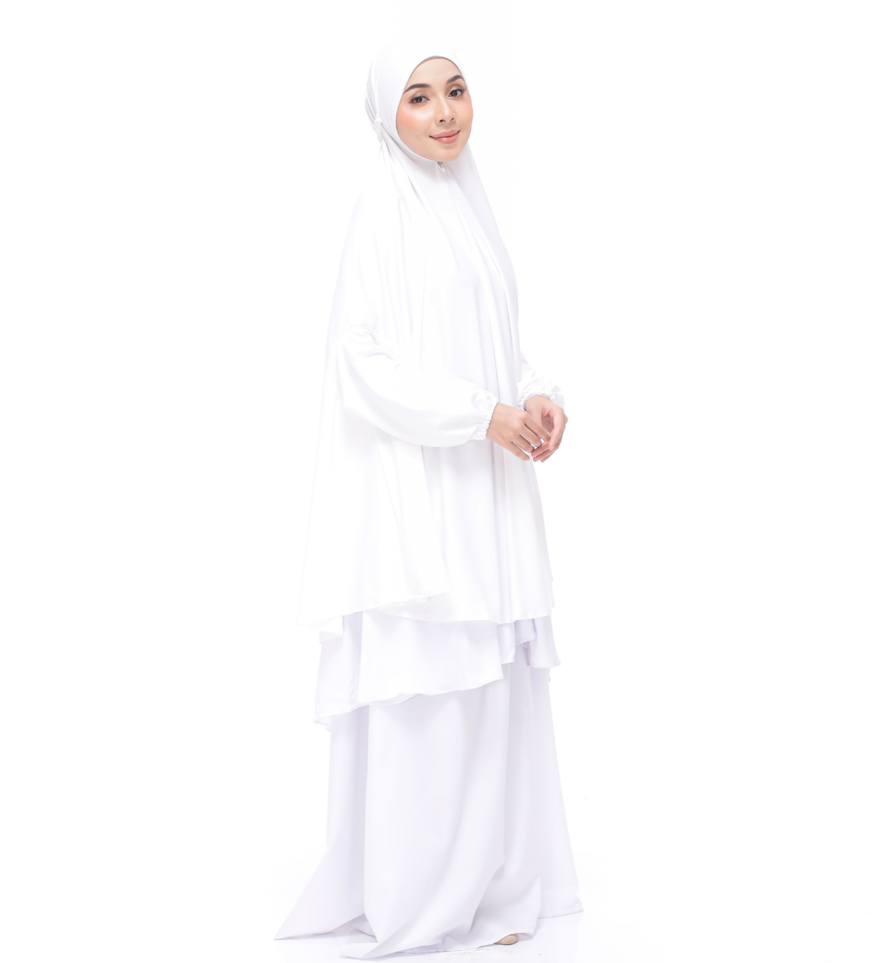 White Aneesa Mini Telekung