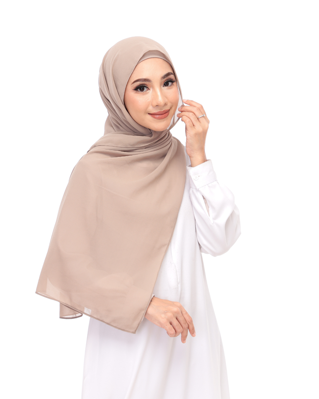 Pastel Brown Snap & Go - Magnet Scarves