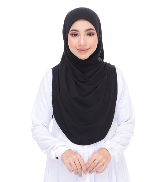 Black Sarung Moscrepe Adelia