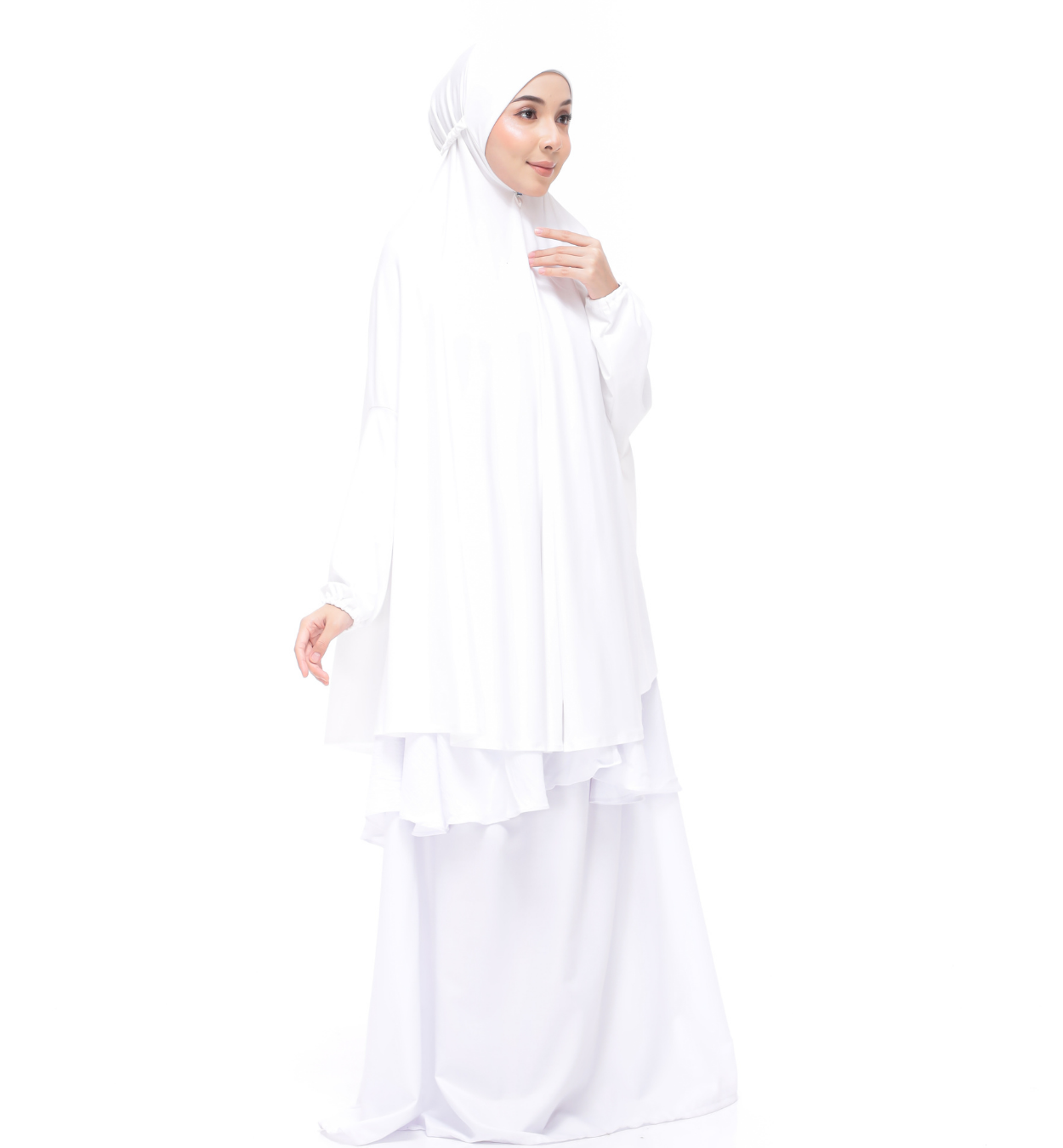 White Aneesa Mini Telekung
