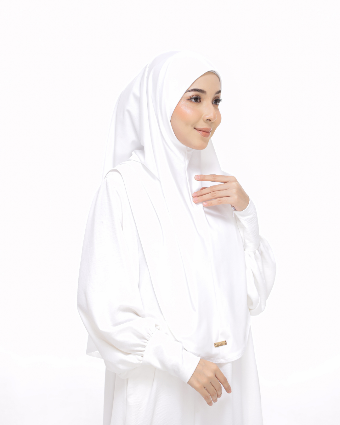 White Sarung Moscrepe Safiya