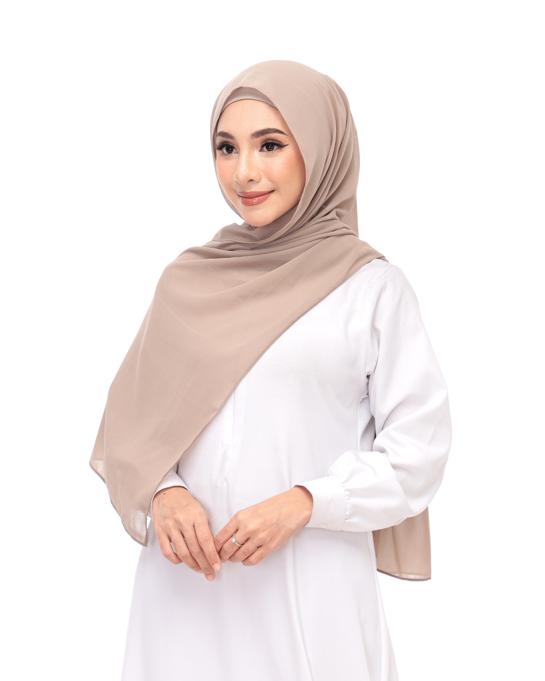 Pastel Brown Snap & Go - Magnet Scarves