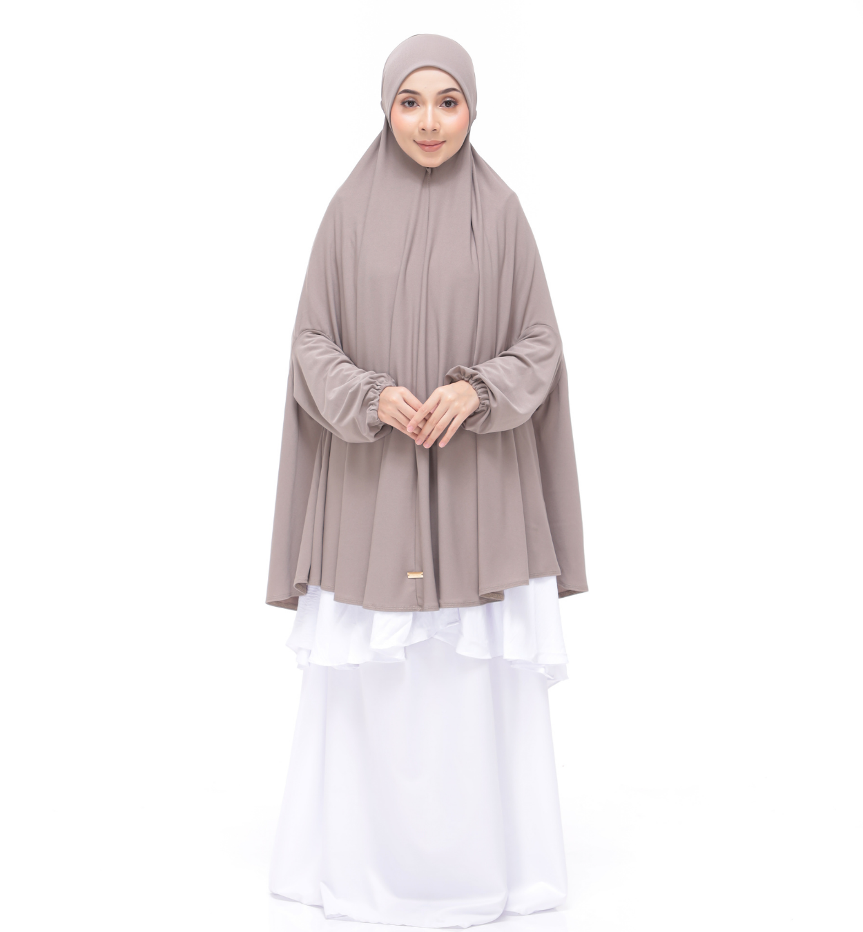 Khaki Aneesa Mini Telekung