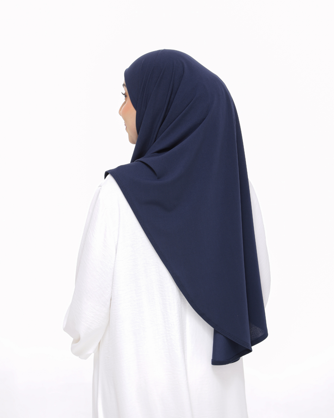 Navy Blue Sarung Moscrepe Safiya