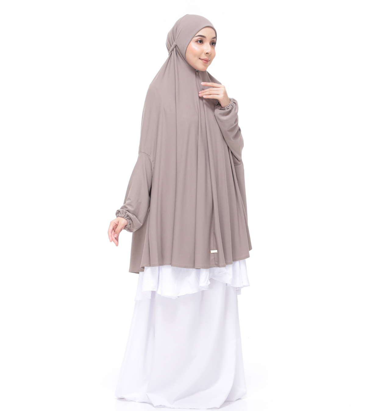 Khaki Aneesa Mini Telekung