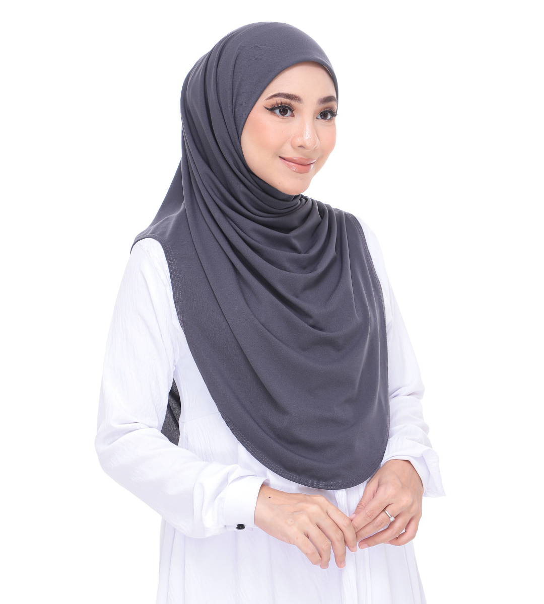 Pebble Gray Sarung Moscrepe Adelia
