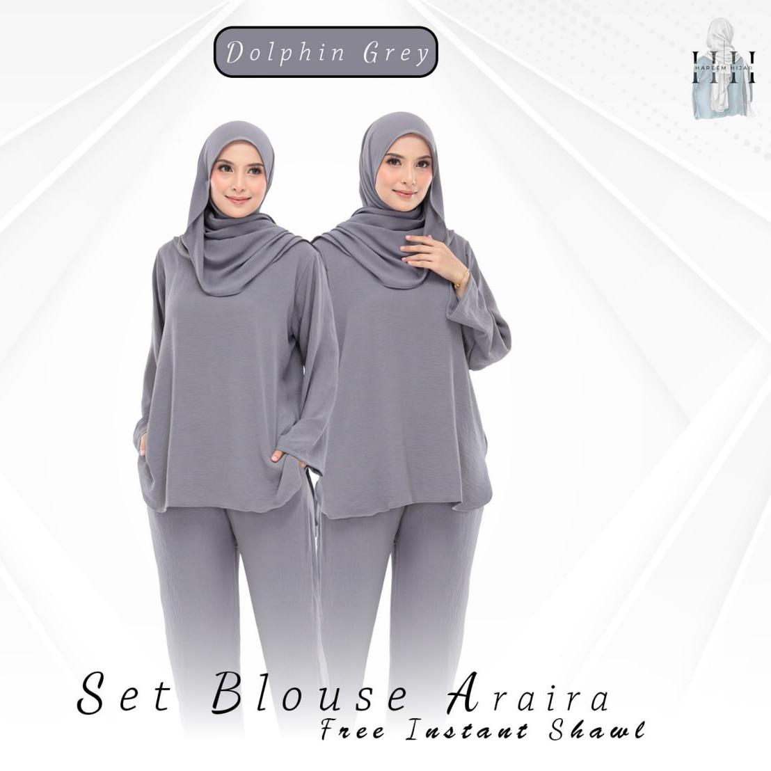 Dolphin Gray Set Baju (Free Size, Cotton CEY)