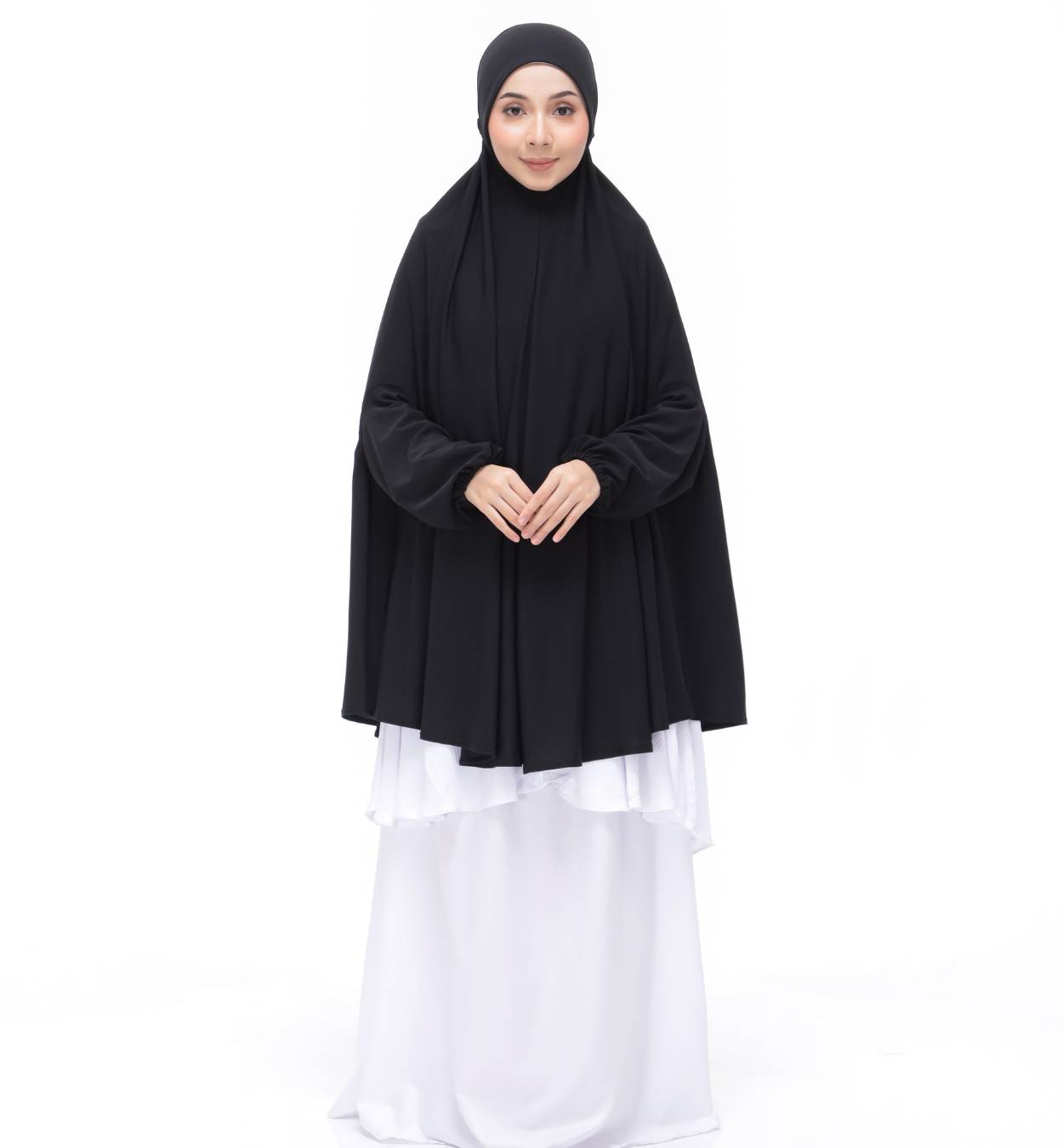 Black Aneesa Mini Telekung