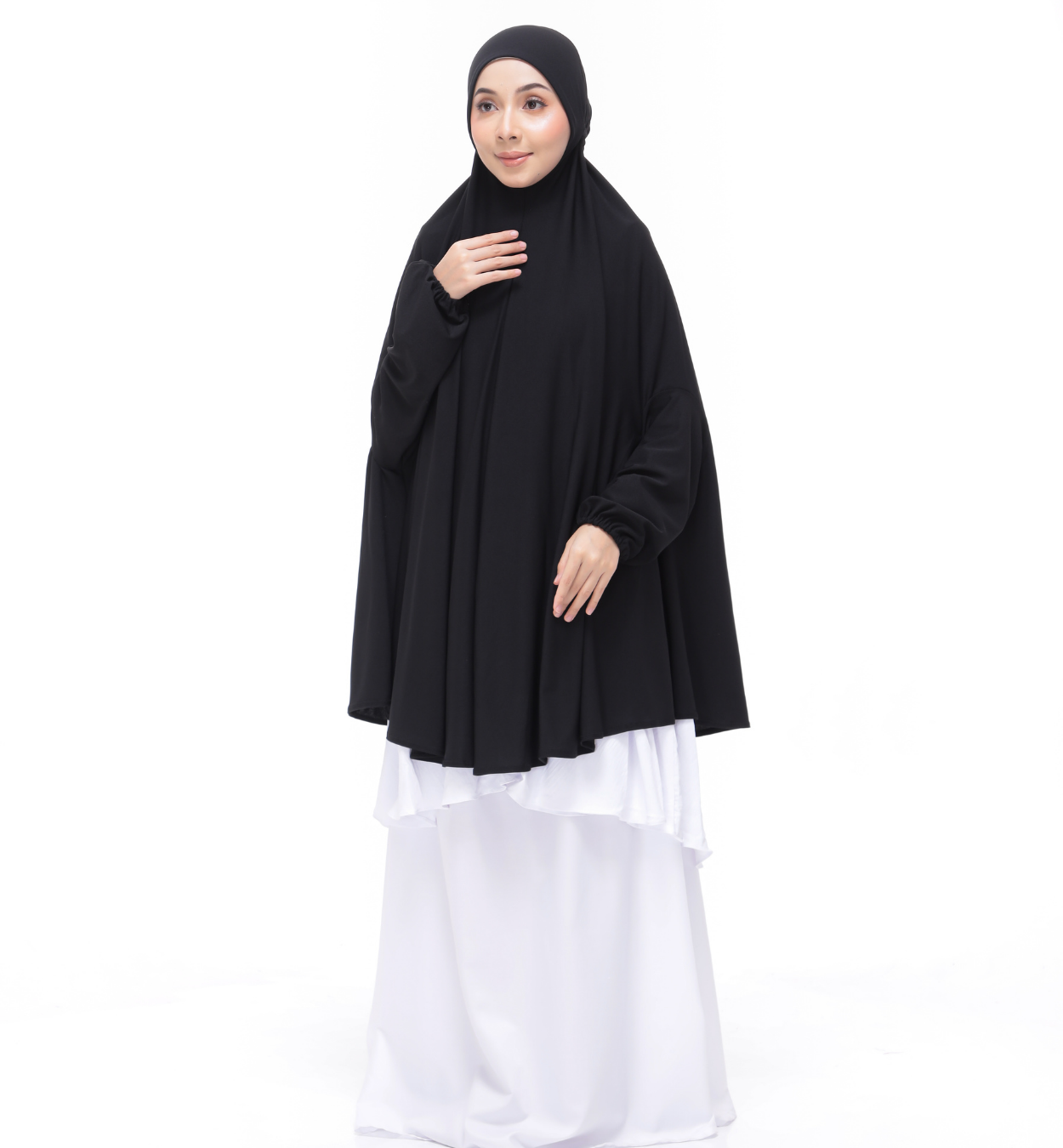 Black Aneesa Mini Telekung