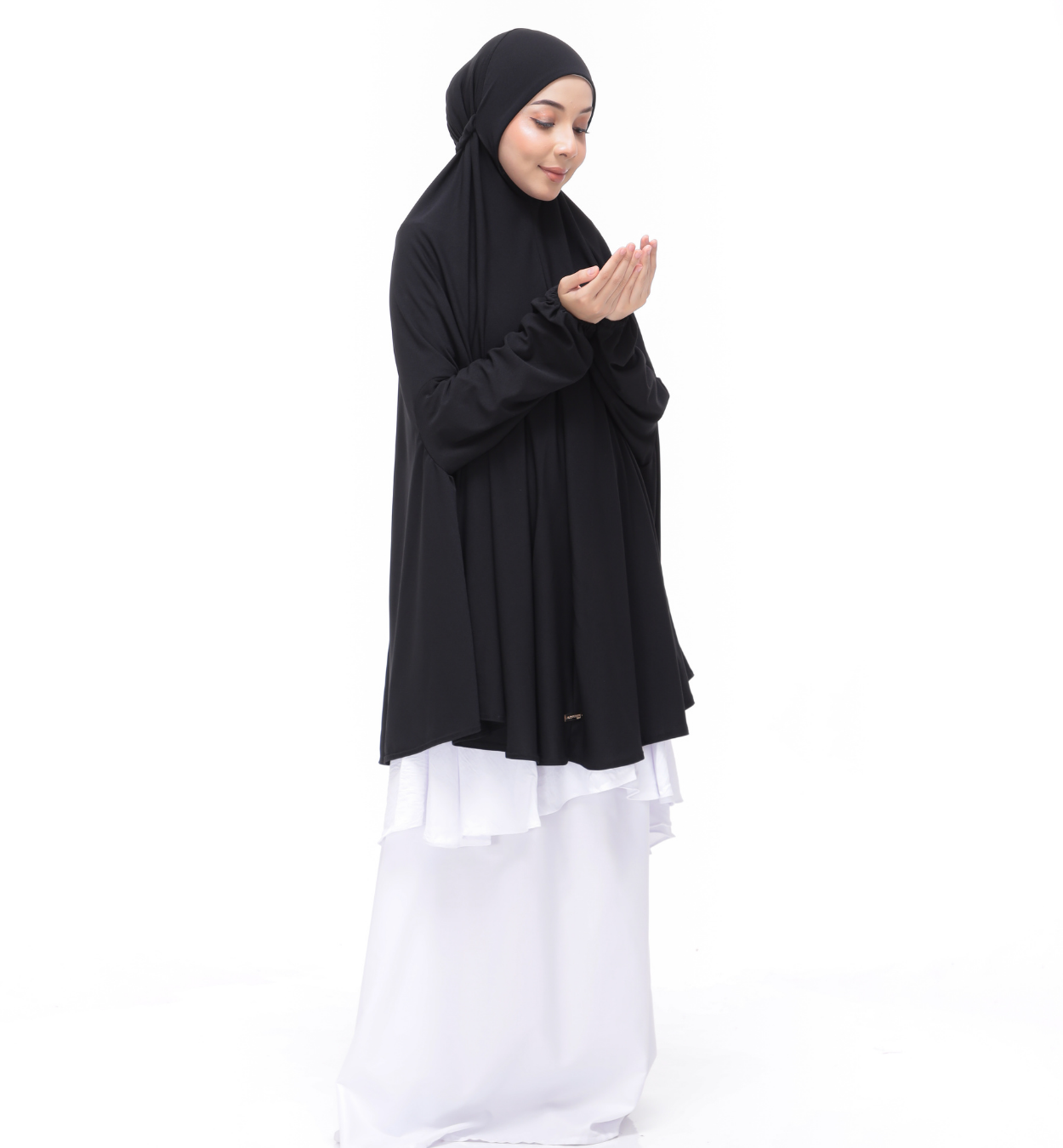 Black Aneesa Mini Telekung