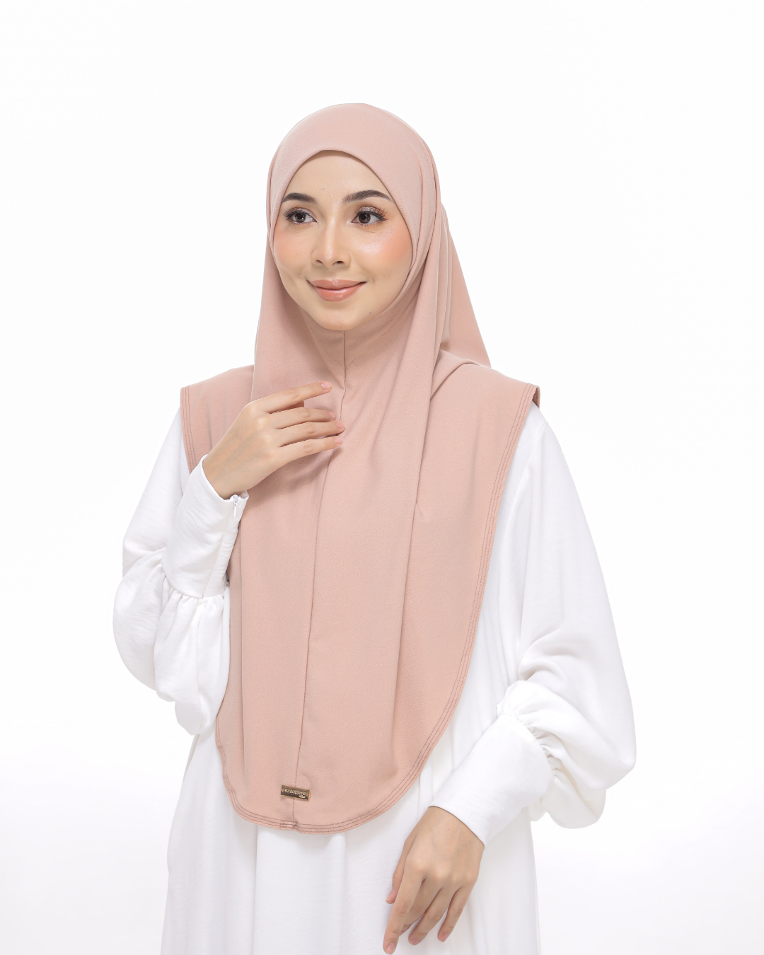 Peach Sarung Moscrepe Safiya