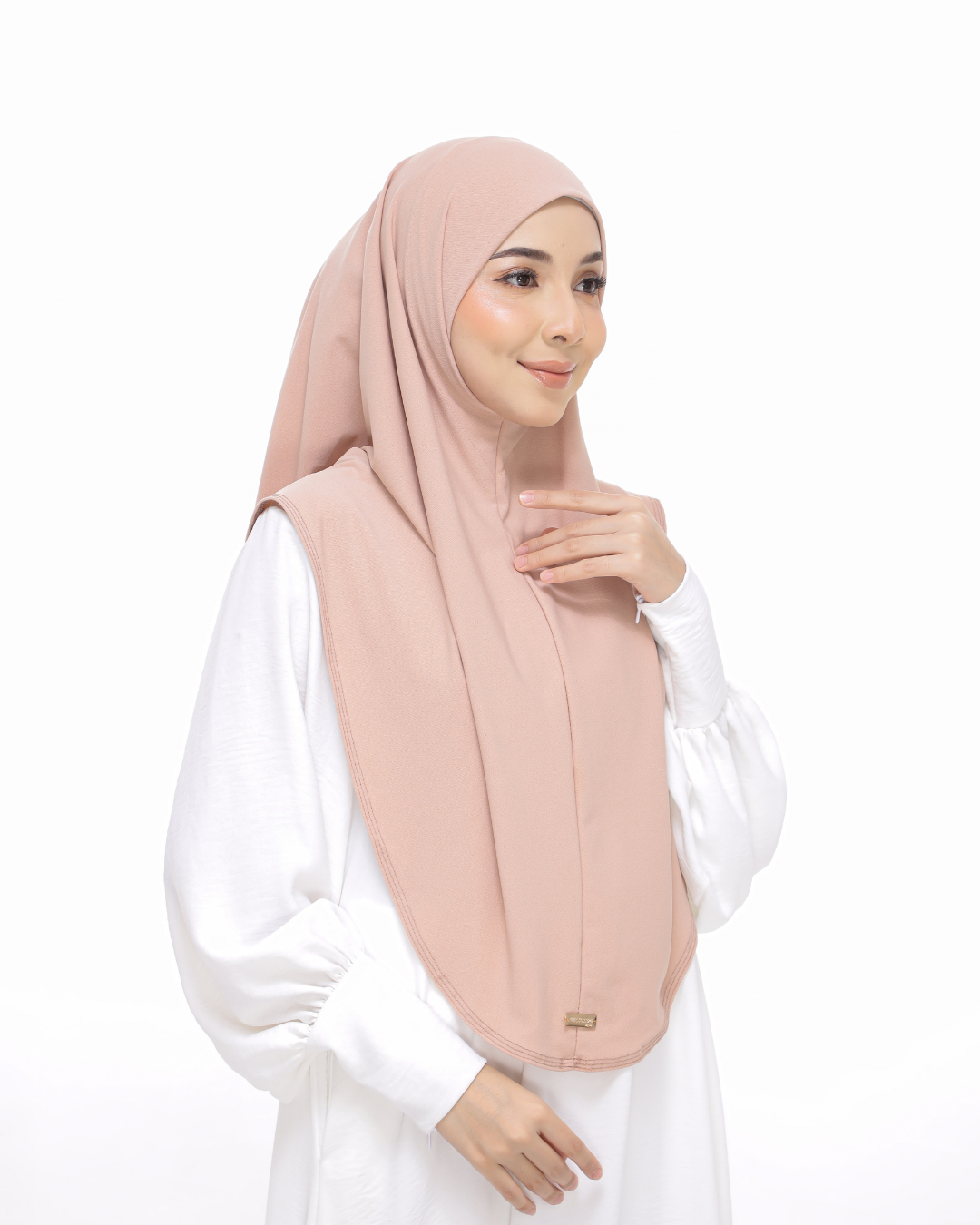 Peach Sarung Moscrepe Safiya