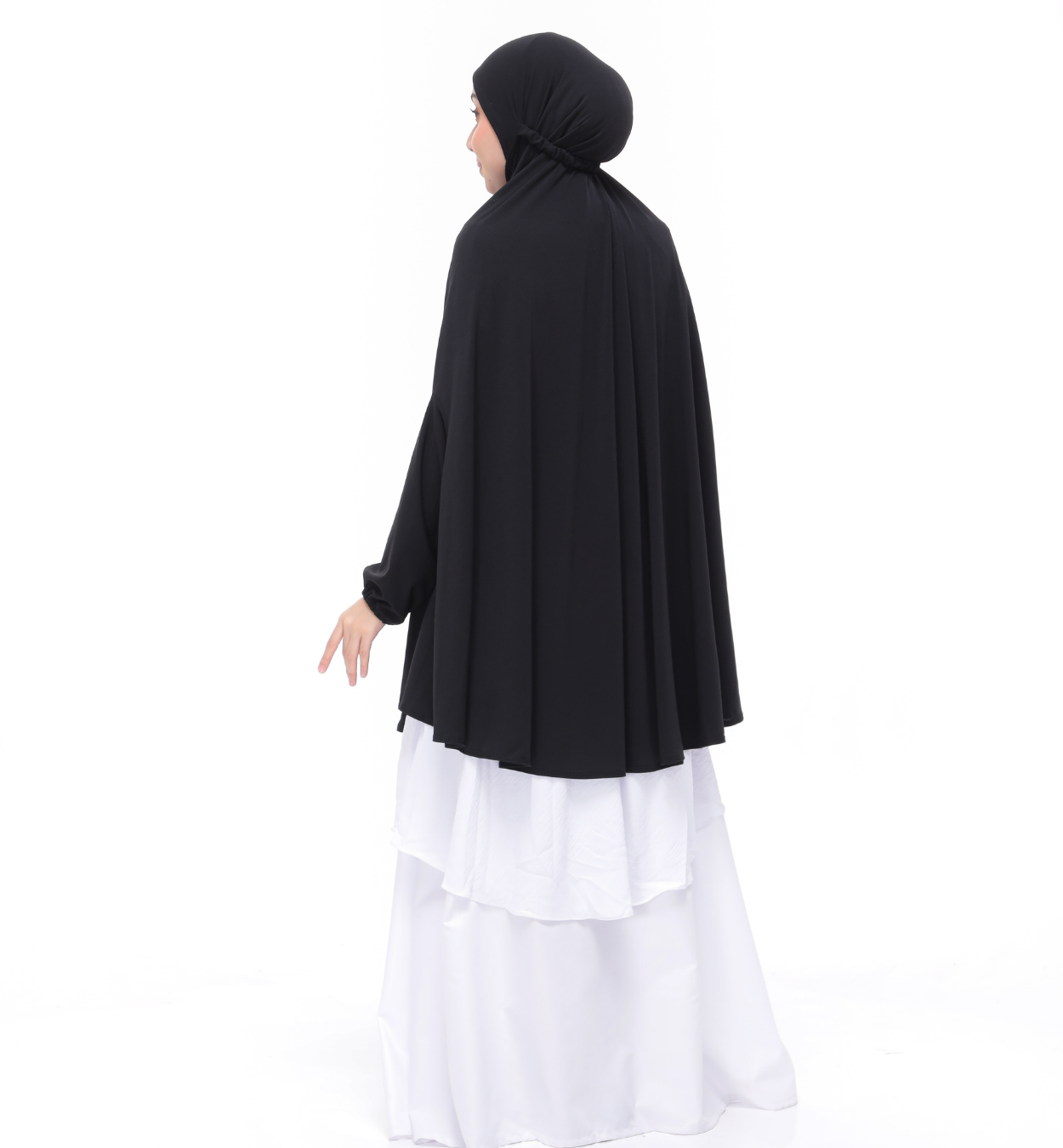 Black Aneesa Mini Telekung