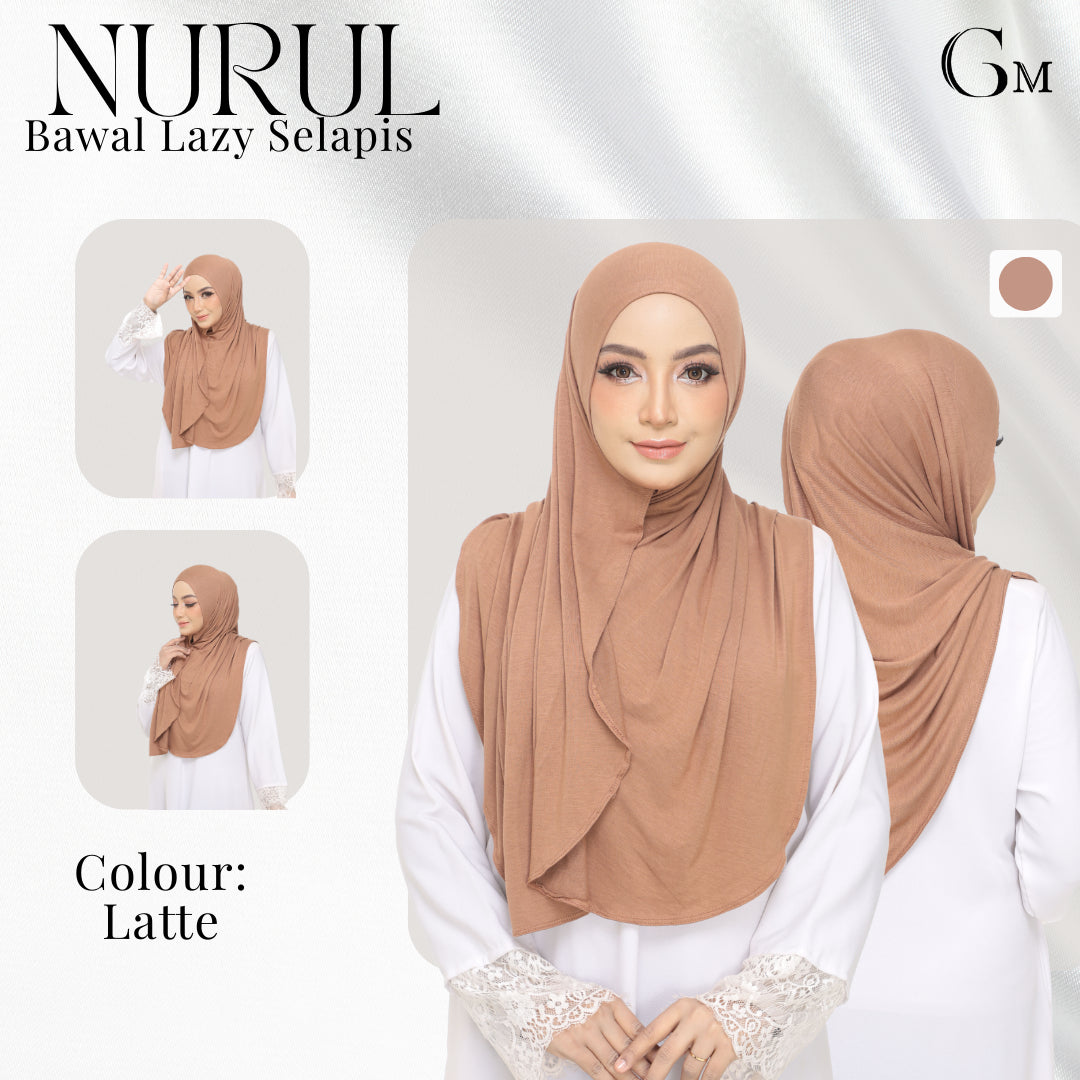 Nurul|Latte|Bawal Lazy Selapis|Cotton Jersey