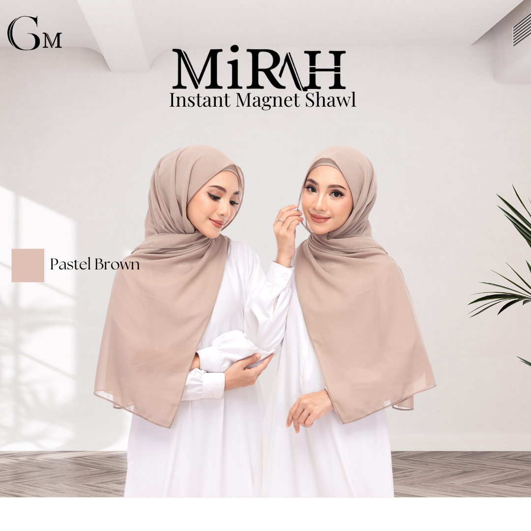 Pastel Brown Snap & Go - Magnet Scarves