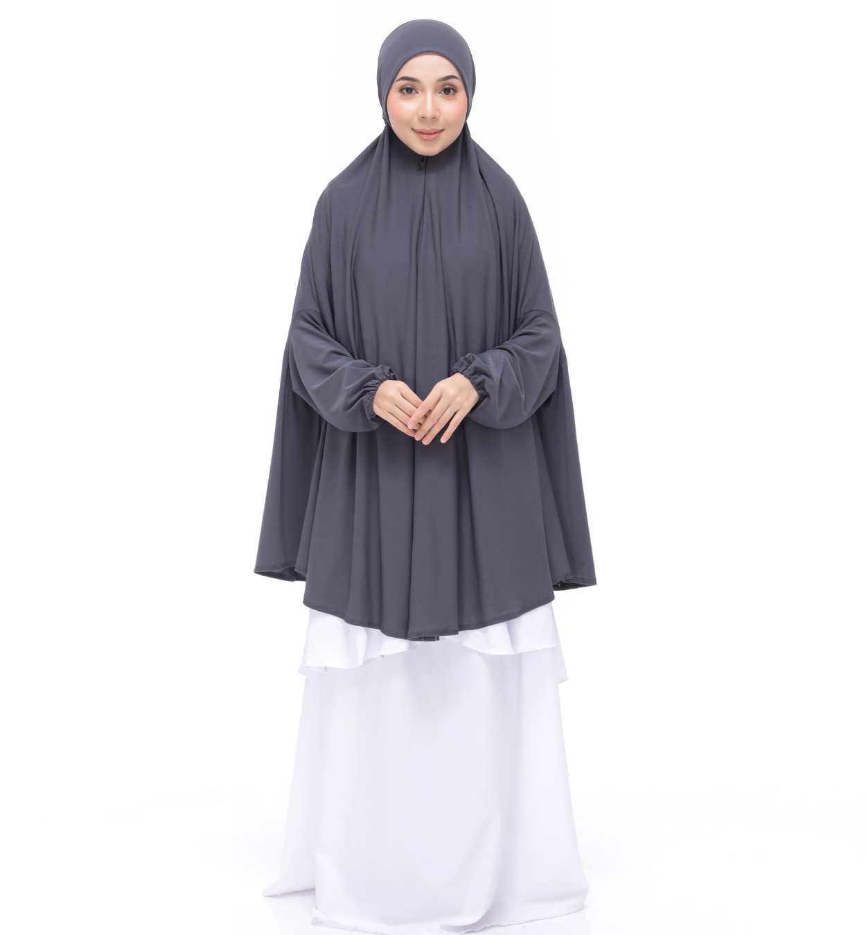 Pebble Gray Aneesa Mini Telekung
