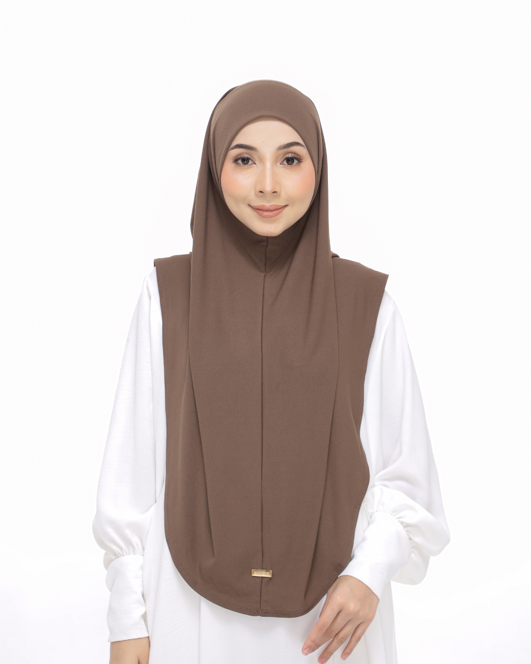 Powder Brown Sarung Moscrepe Safiya