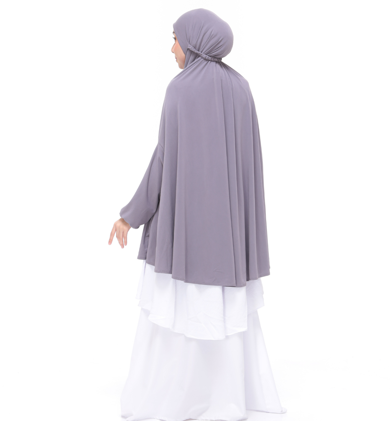 Metalic Gray Aneesa Mini Telekung