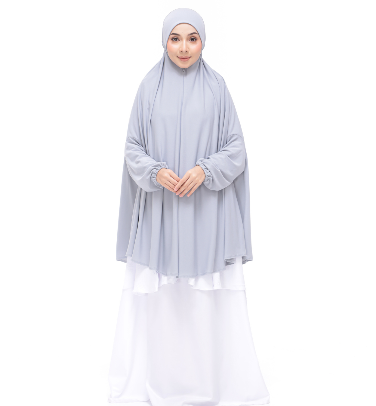 Cloud Gray Aneesa Mini Telekung