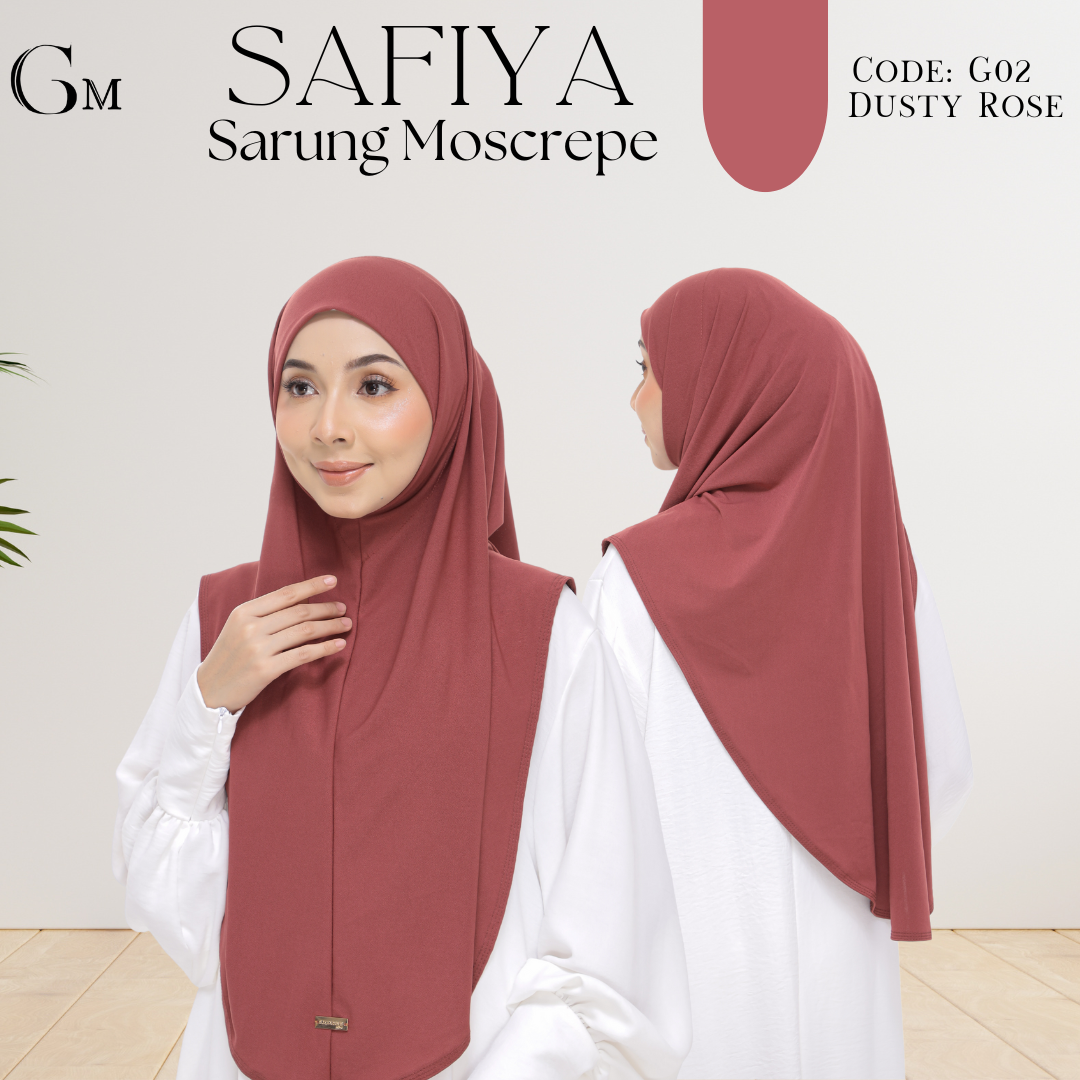 Dusty Rose Sarung Moscrepe Safiya