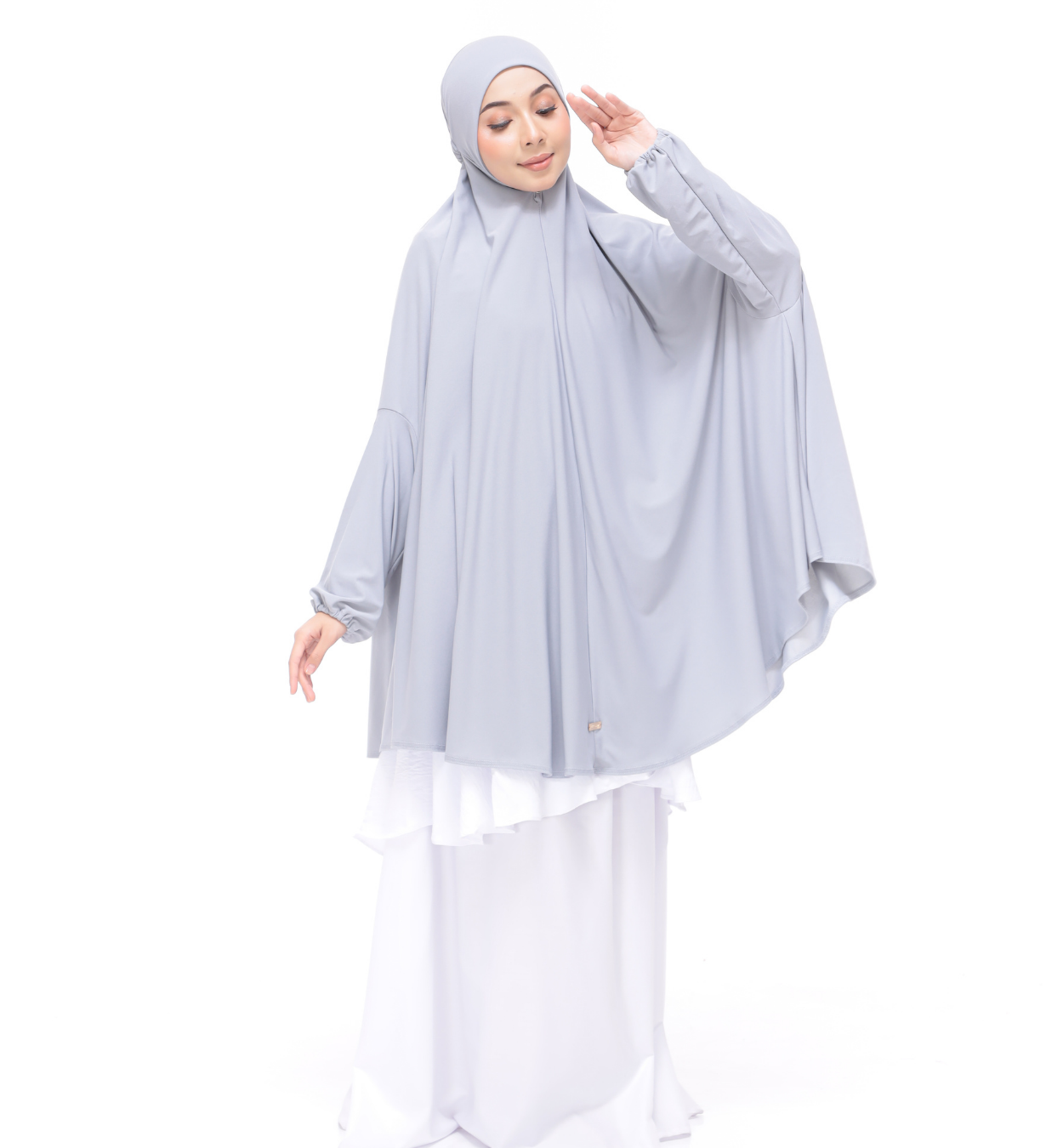 Cloud Gray Aneesa Mini Telekung