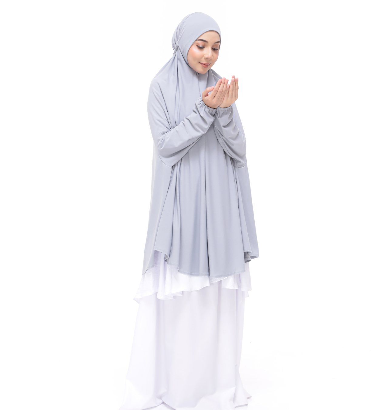 Cloud Gray Aneesa Mini Telekung