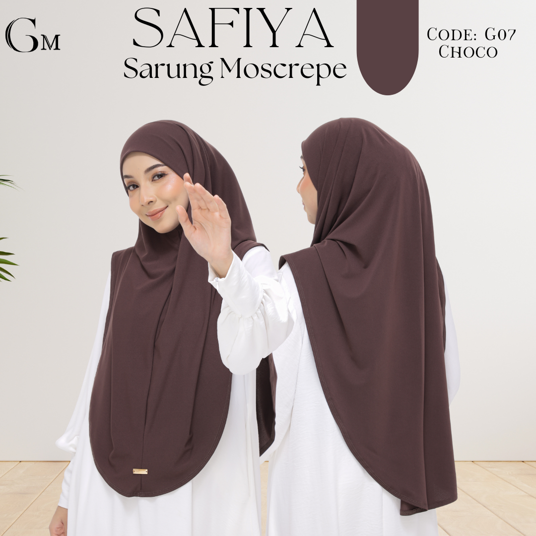 Choco Sarung Moscrepe Safiya
