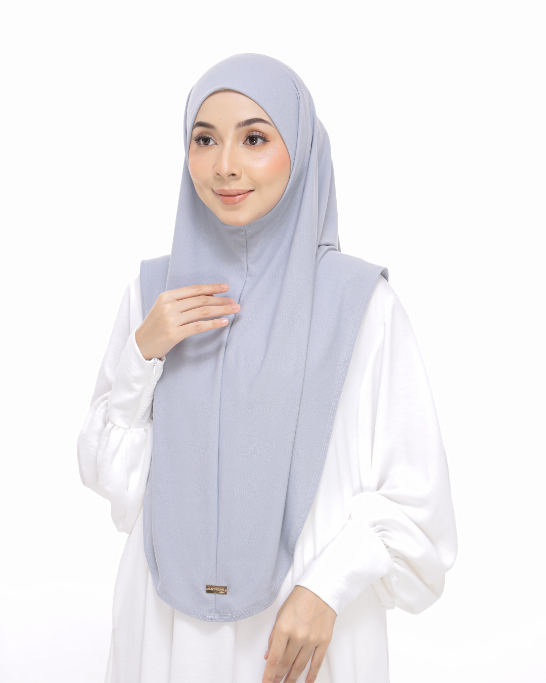 Cloud Gray Sarung Moscrepe Safiya