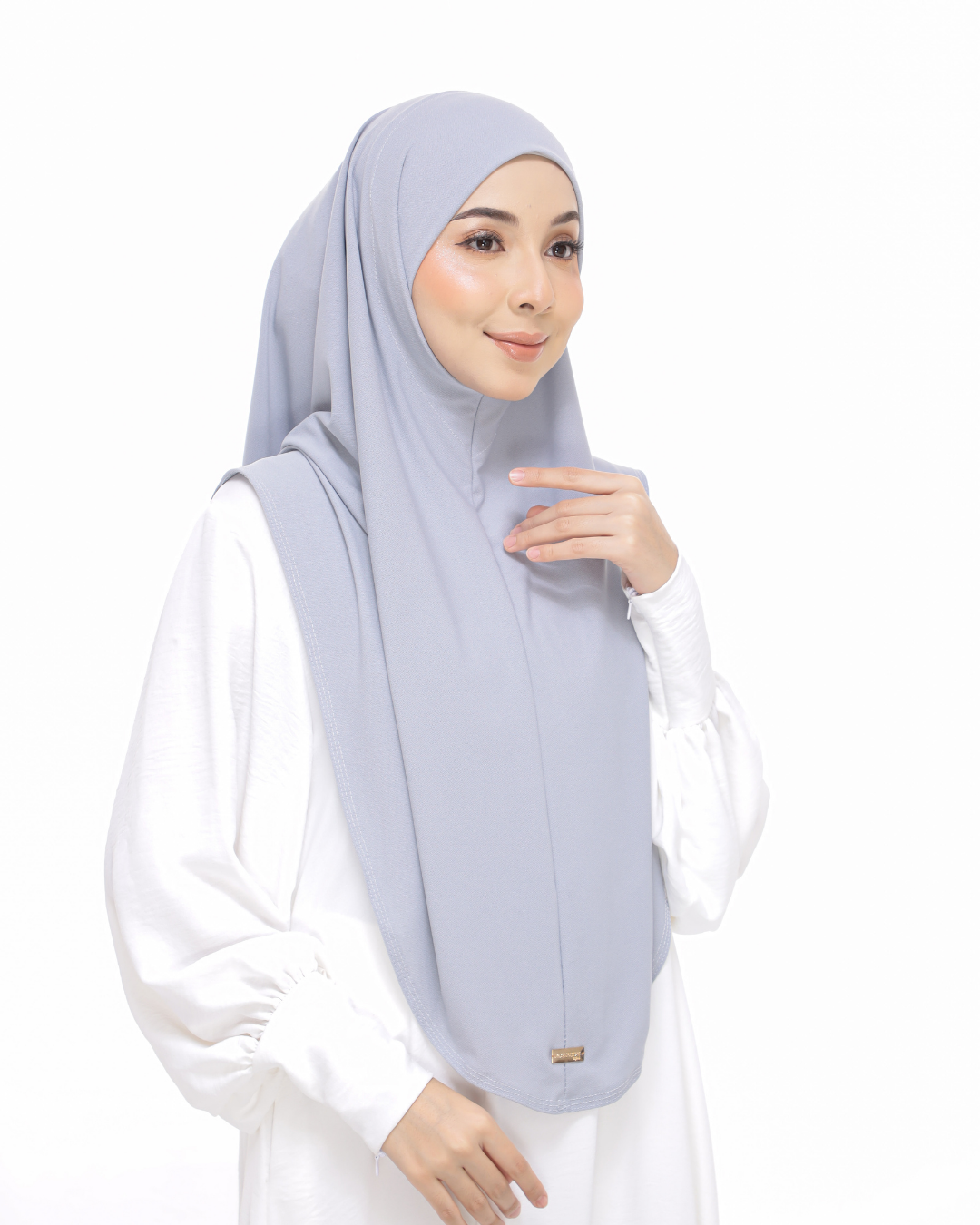 Cloud Gray Sarung Moscrepe Safiya