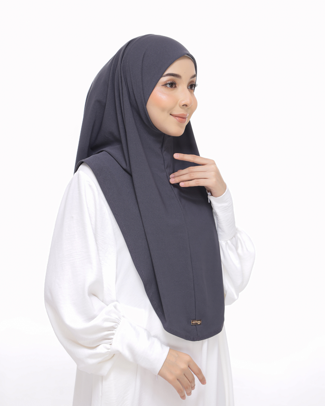 Pebble Gray Sarung Moscrepe Safiya