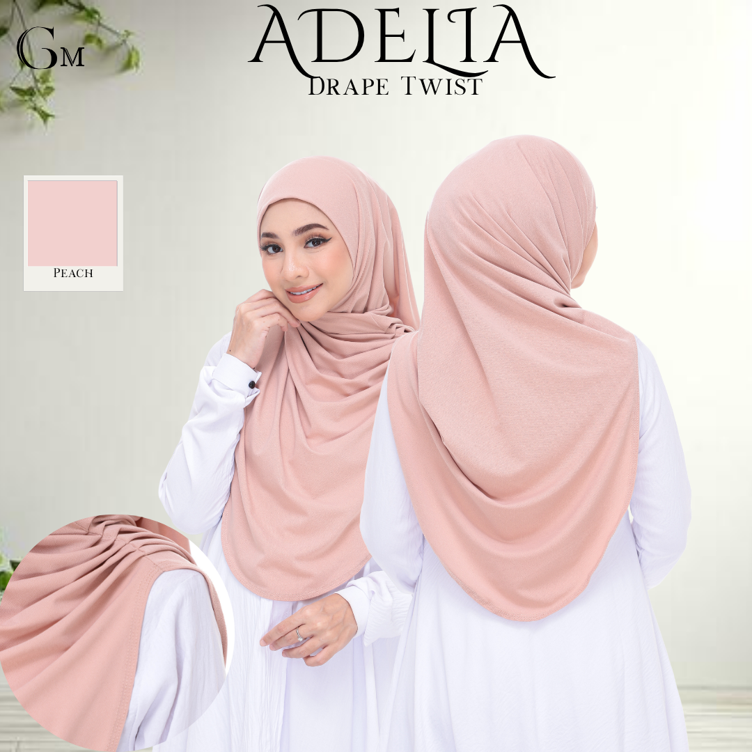 Peach Sarung Moscrepe Adelia