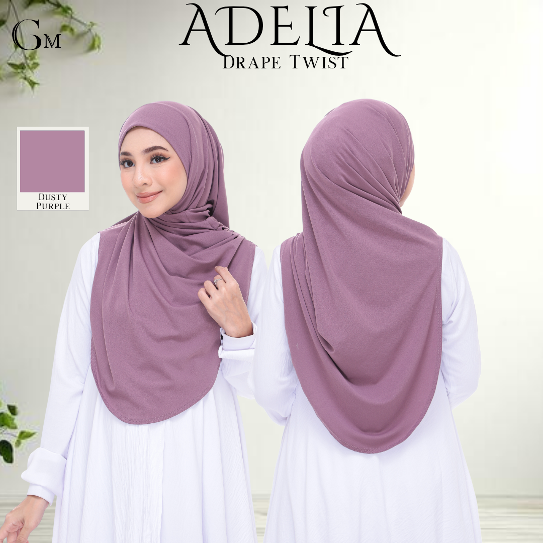 Dusty Purple Sarung Moscrepe Adelia