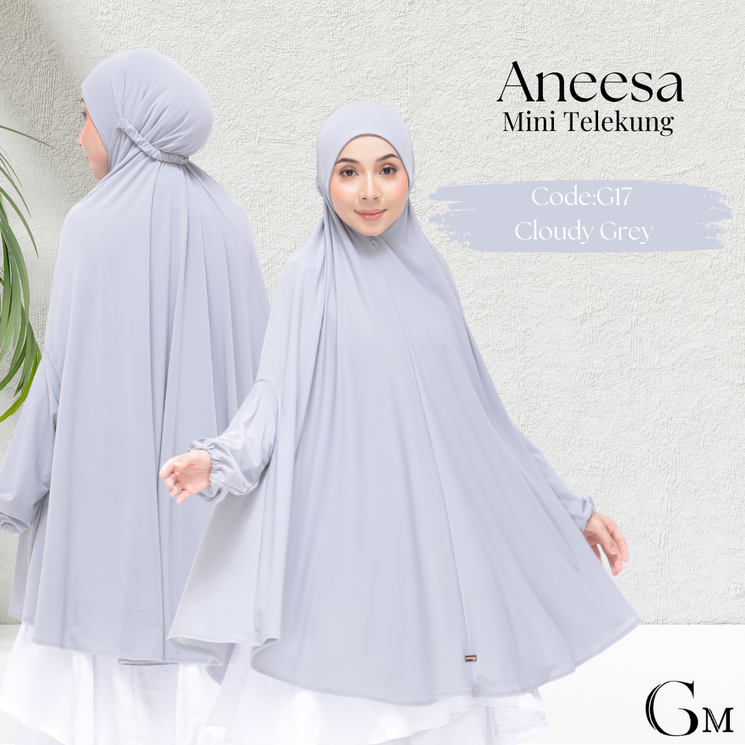 Cloud Gray Aneesa Mini Telekung