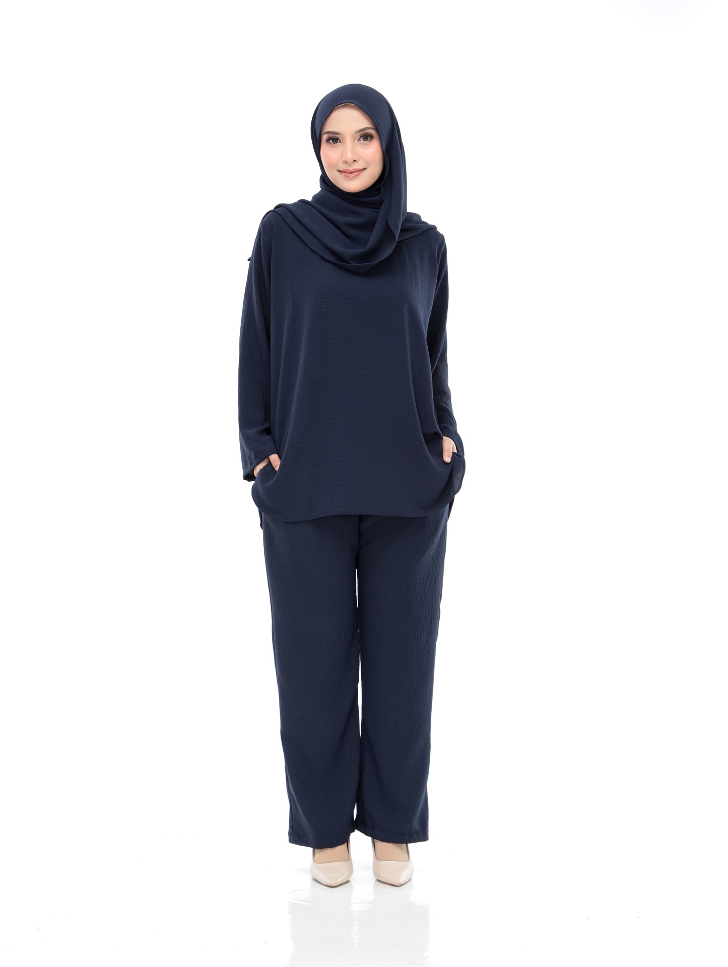 Navy Blue Set Baju (Free Size, Cotton CEY)