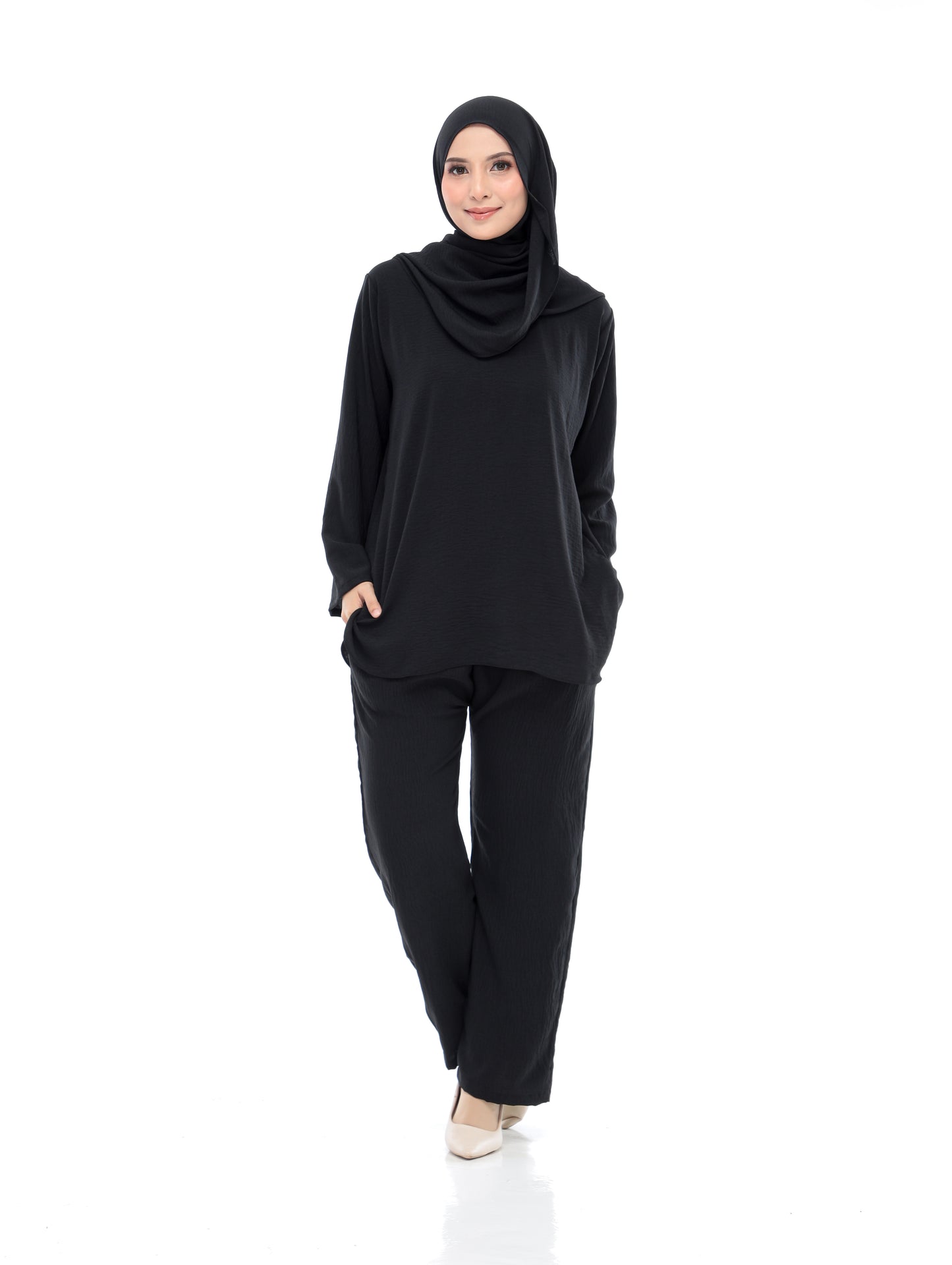 Black Set Baju (Free Size, Cotton CEY)