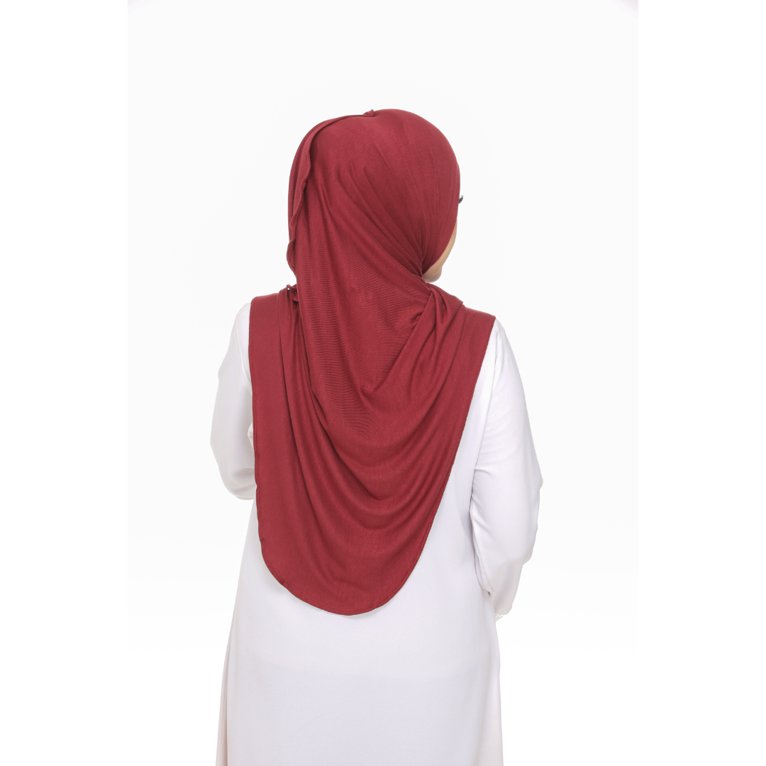 Nurul|Maroon|Bawal Lazy Selapis|Cotton Jersey