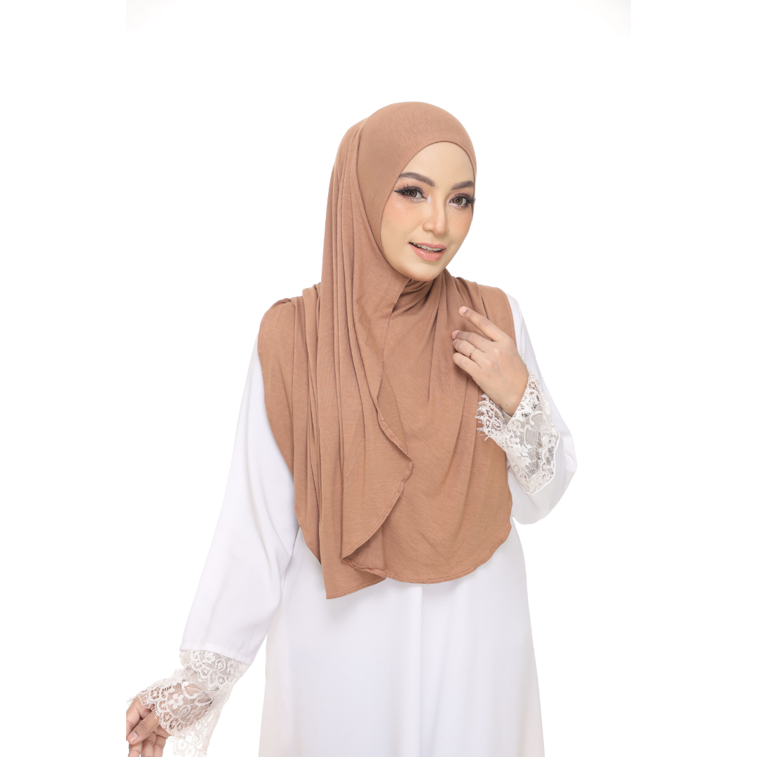 Nurul|Latte|Bawal Lazy Selapis|Cotton Jersey