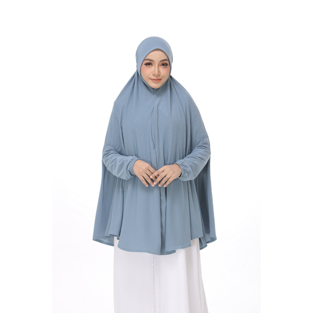 Teal blue Mini Telekung Farah