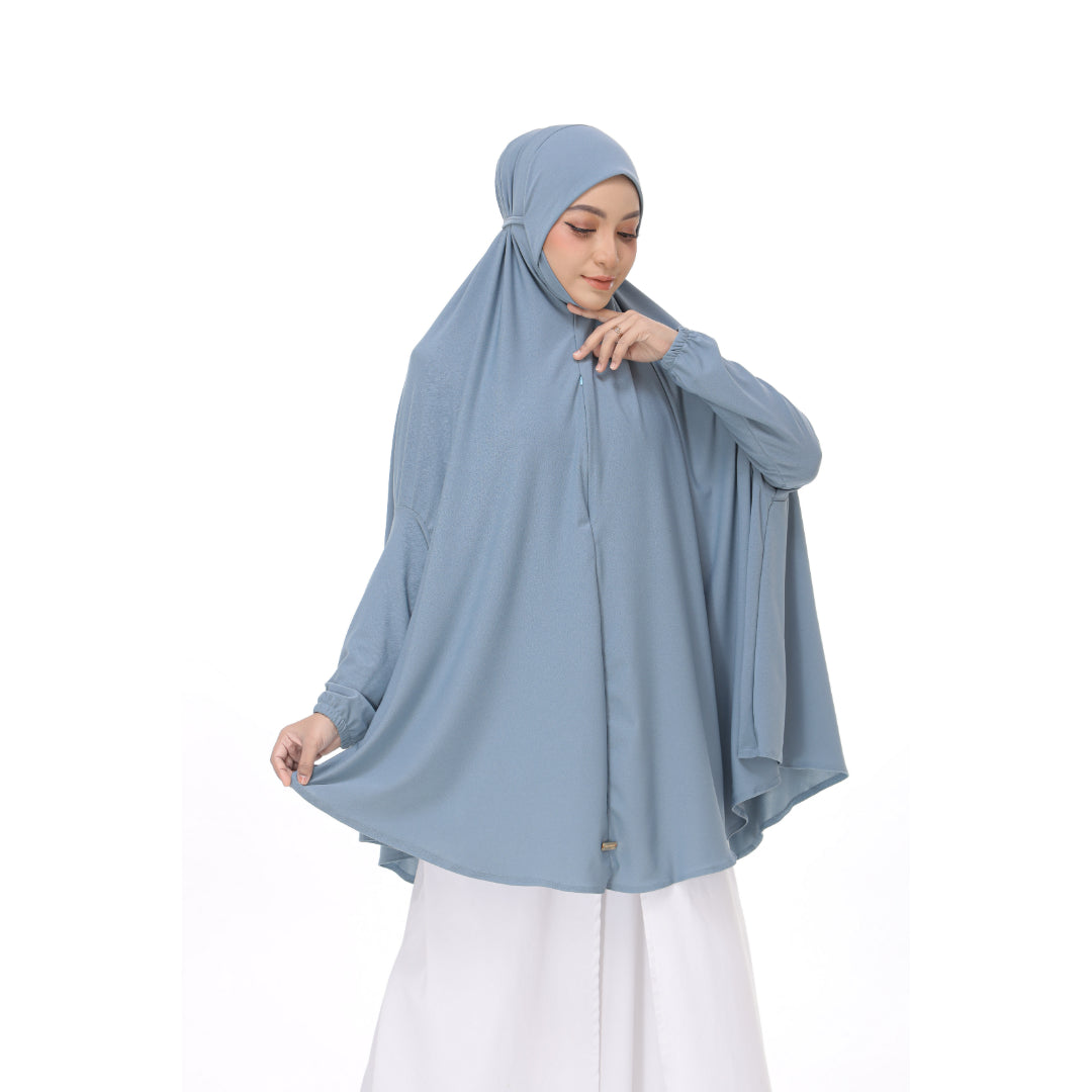 Teal blue Mini Telekung Farah