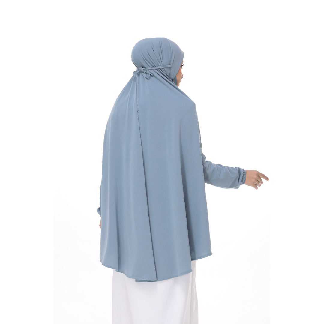 Teal blue Mini Telekung Farah
