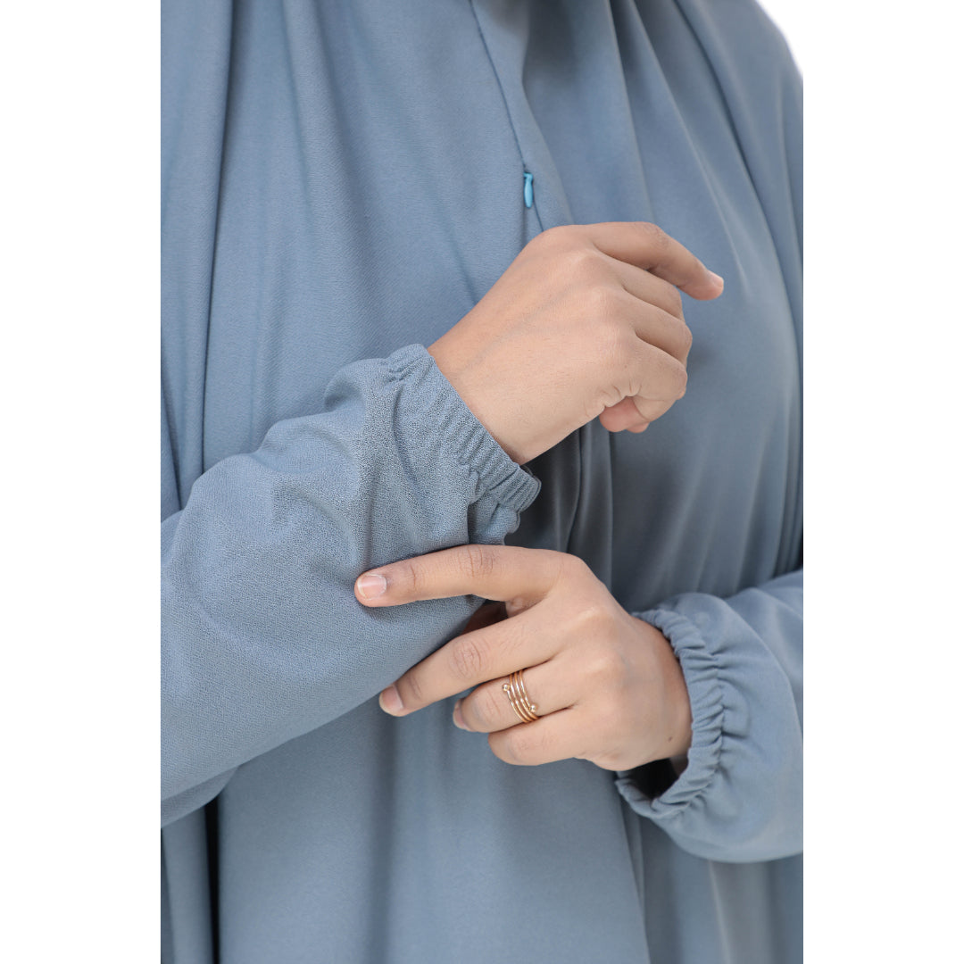 Teal blue Mini Telekung Farah