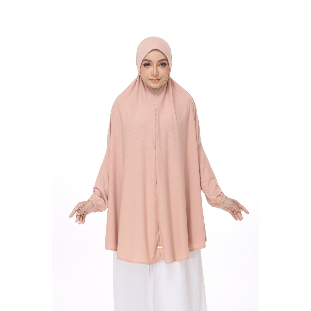 Peach Mini Telekung Farah