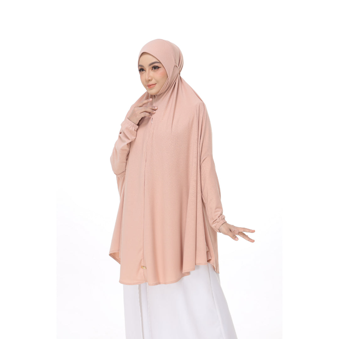 Peach Mini Telekung Farah