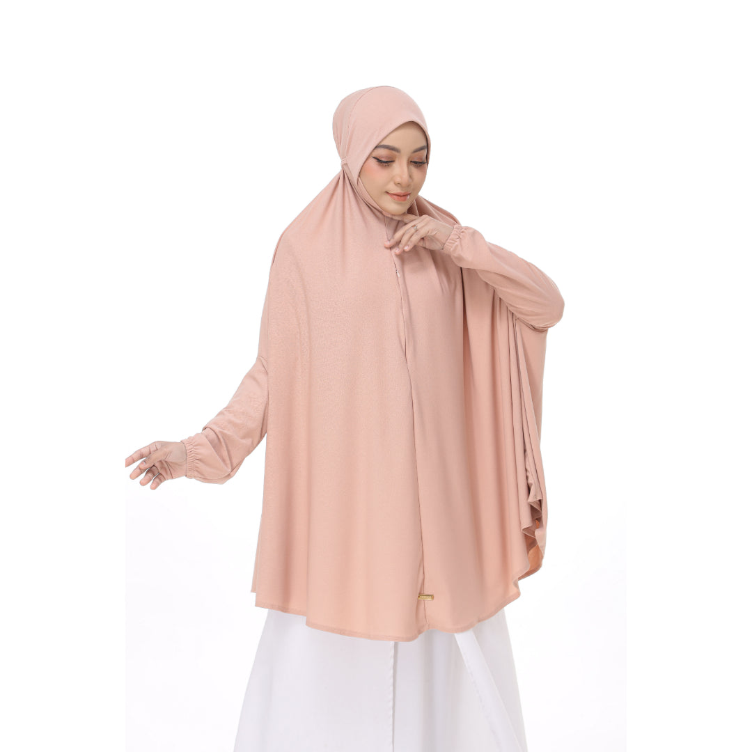 Peach Mini Telekung Farah