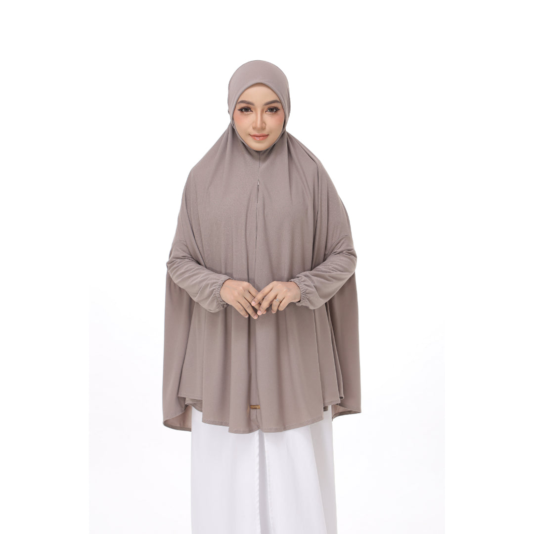 Khaki Mini Telekung Farah