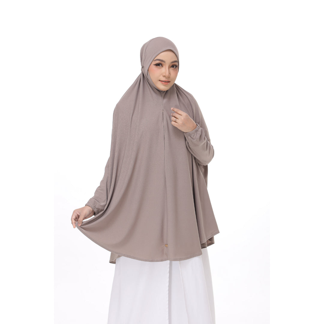 Khaki Mini Telekung Farah