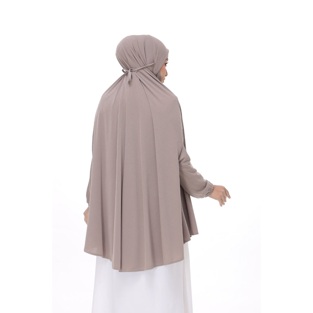 Khaki Mini Telekung Farah