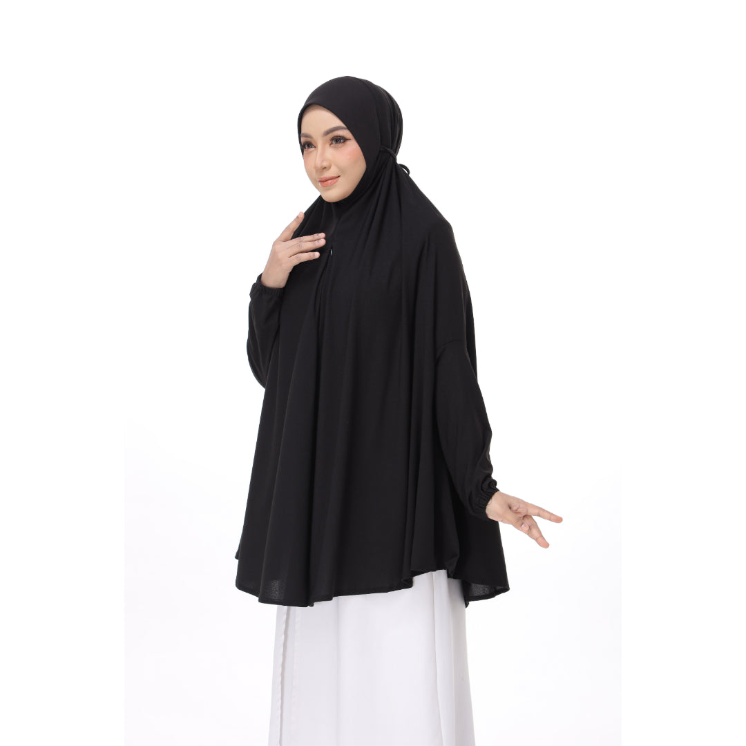 Black Mini Telekung Farah
